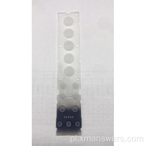 Niestandardowe przezroczyste przyciski Kepad z gumy silikonowej
